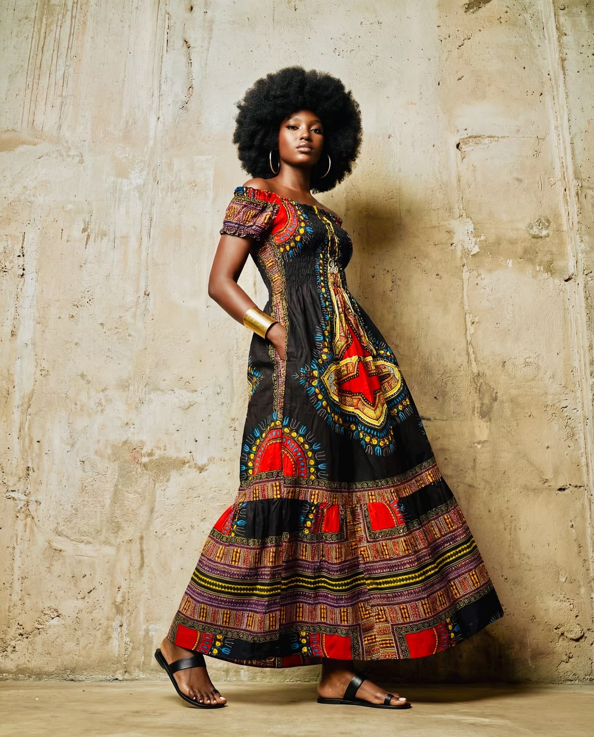 black gypsy dress Afro bohemian Dashiki inspired Maxi dress. – House of Afrika Bandage Bolero in Black spring_dress Shoe size:EU40 / UK6.5 / US7.5 line silhouette Boho maxi
