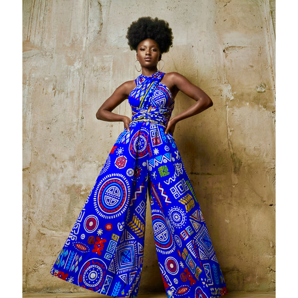 Fula infinity free size jumpsuit in a geometric print.