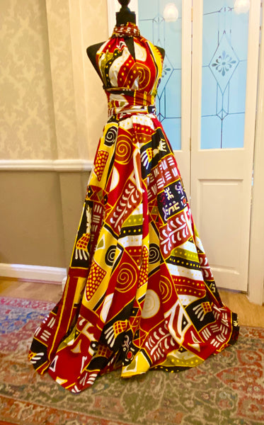 Infinity free size Maxi dress in a geometric print