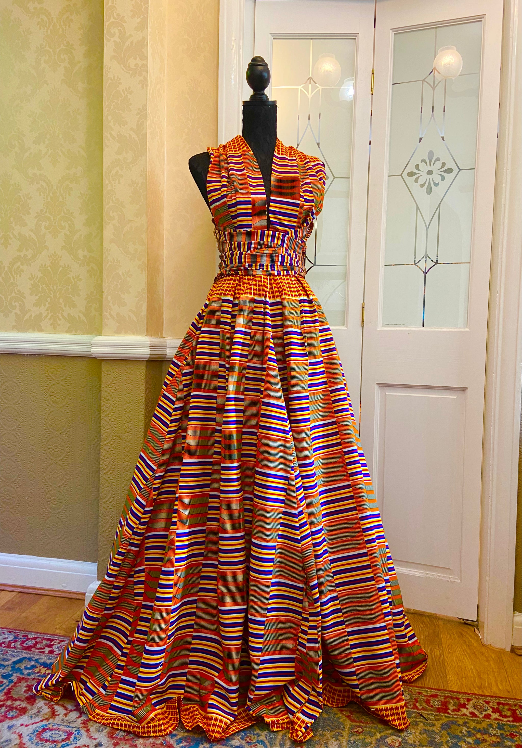 Infinity free size maxi dress in Kente print. – House of Afrika