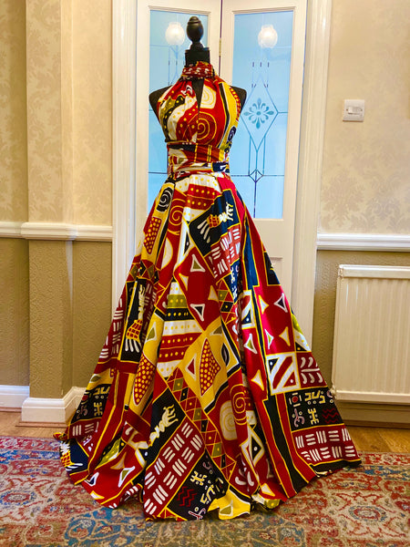 Infinity free size Maxi dress in a geometric print