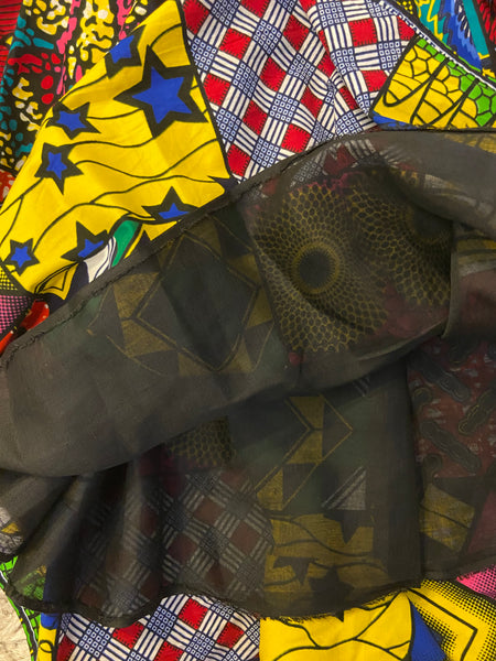 African Patchwork Print Skirt