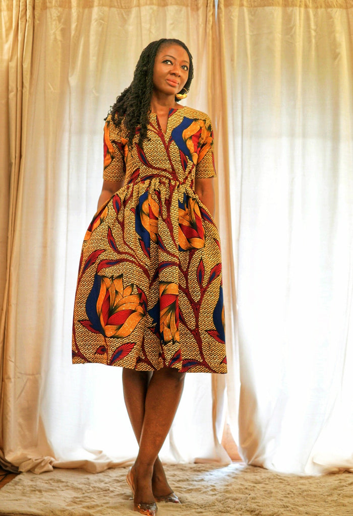 african print cut out dress African dress | African Maxi dress | African Print dress | Ankara Print dress | Beach dress | birthday dress | Cutout dress