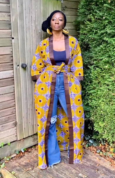 Mandisa African print Kimono with belt