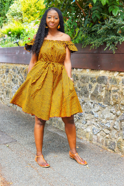 Ruffles Sleeves Dress