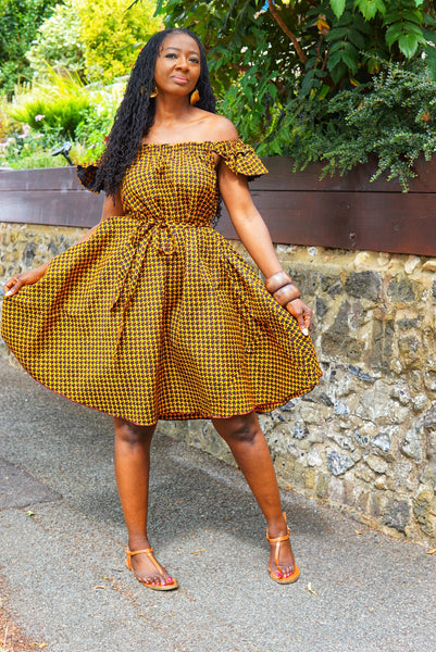 Ruffles Sleeves Dress