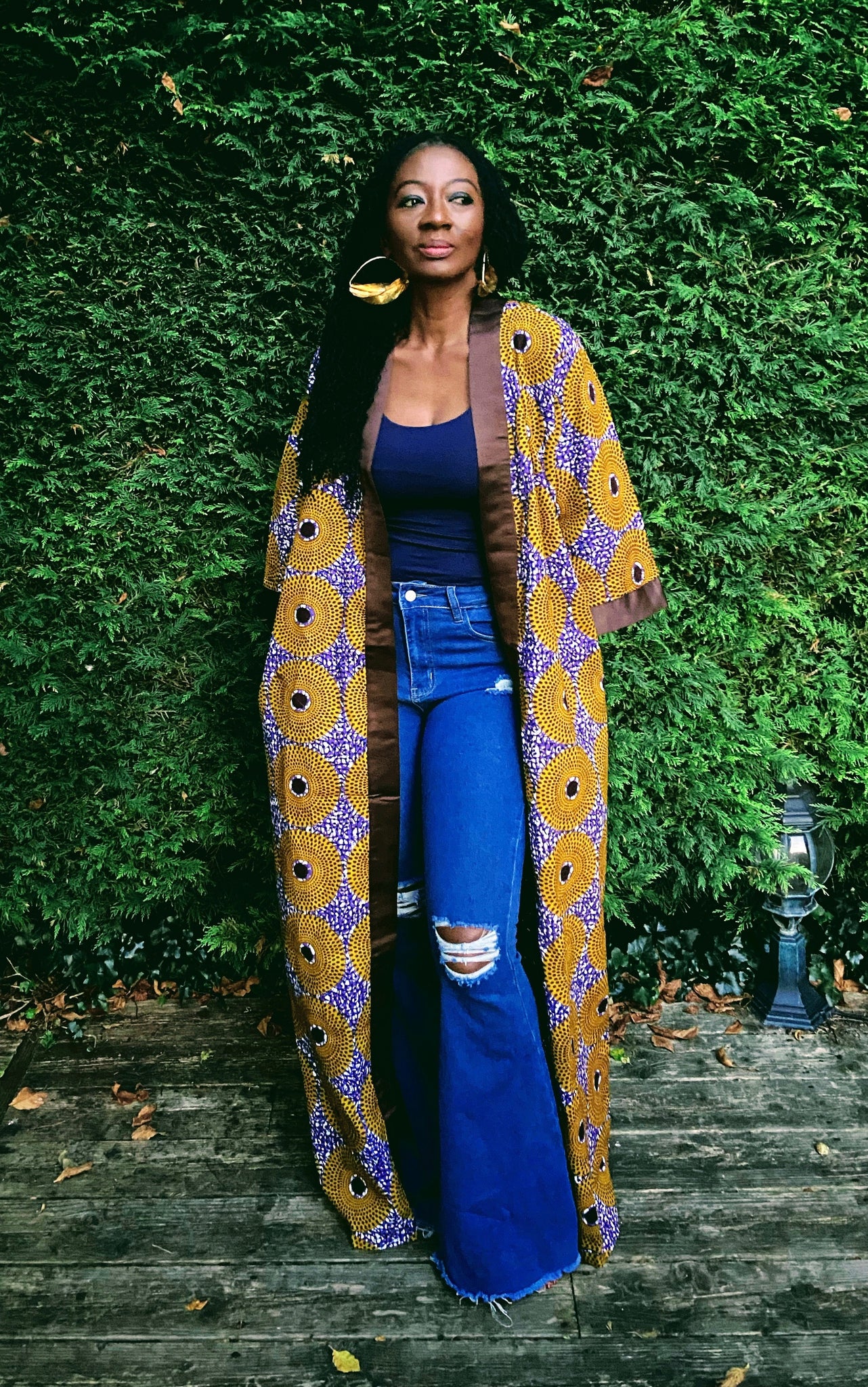 Mandisa African print Kimono with belt