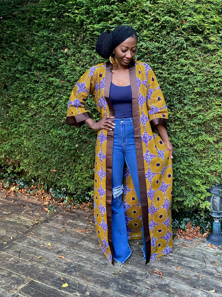 Mandisa African print Kimono with belt