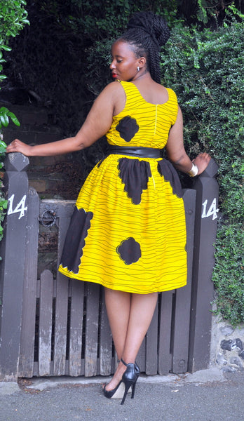 MUNA dress in African print.